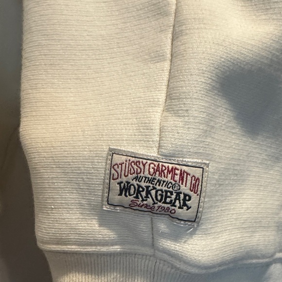 NWT Stussy Workgear Natural Hoodie Sweatshirt - Picture 3 of 7